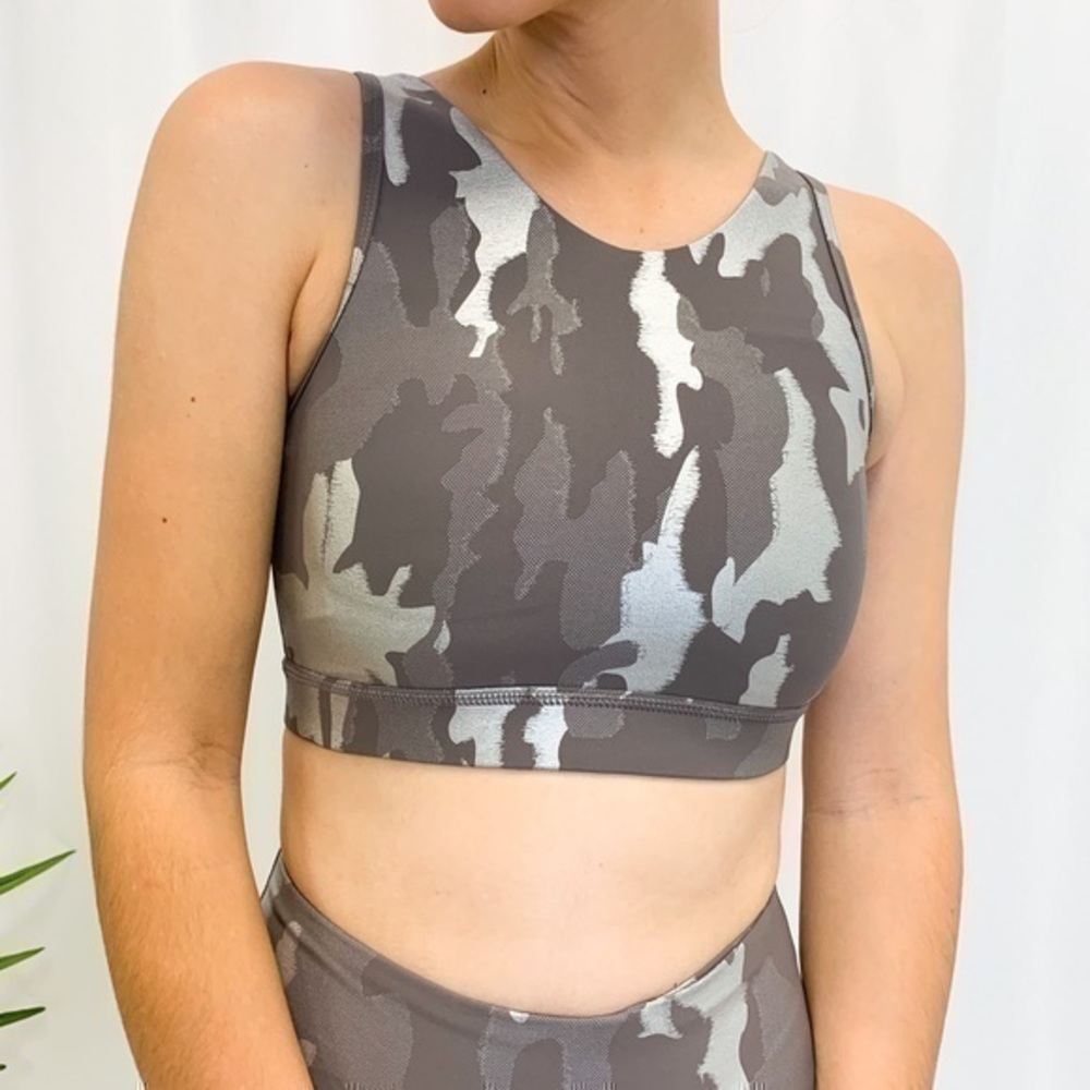 Mono B silver foil sports bra  - used with wear